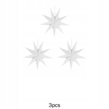 3x Nowość Papier 3D 9-punktowa świąteczna