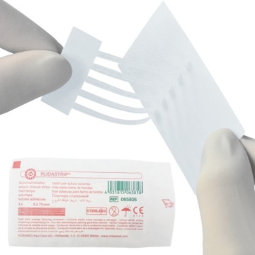 RUDASTRIP Paski do zamykania ran Nobamed 6 x 75mm 3 szt. - 1 blister