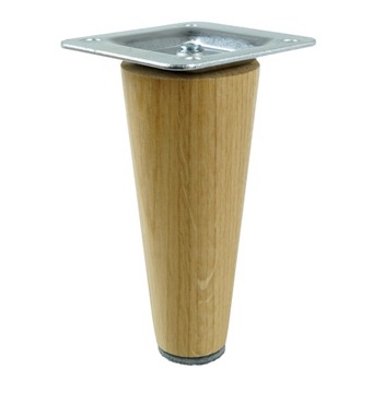 1x Noga do mebli, stolika drewniana, dębowa lakierowana prosta zestaw 10 cm