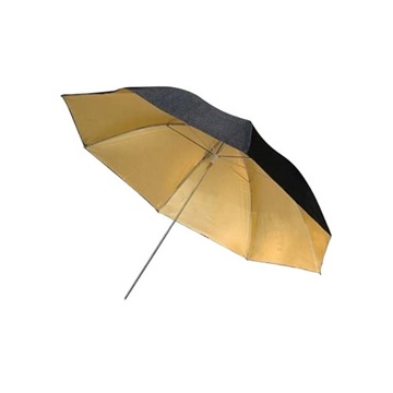 Delamax parasol studyjny czarny zewnątrz - złoty wewnątrz 109cm