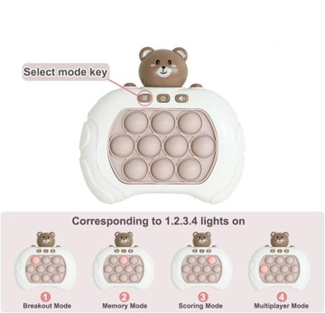 POP IT АРКАДНАЯ ИГРА АНТИСТРЕСС ЭЛЕКТРИЧЕСКИЙ МЕДВЕДЬ КОНСОЛЬ 80 УРОВНЕЙ