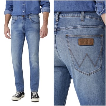 WRANGLER GREENSBORO MĘSKIE SPODNIE JEANSY W34 L32