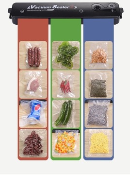 ВАКУУМНЫЙ УПАКОВАТЕЛЬ ДЛЯ ПИЩЕВЫХ ПИЩЕВ +10 ПАКЕТОВ