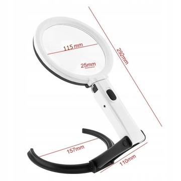 Лупа, увеличительное стекло, светодиодная косметическая лампа