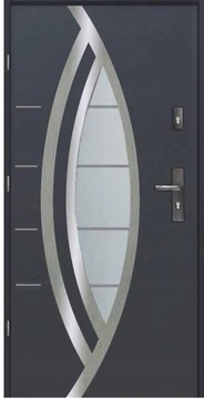 POLSKIE DRZWI ZEWNĘTRZNE STALOWE FUTURE 37 inox