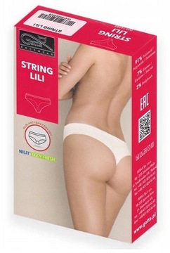 3 X GATTA BEZSZWOWE LILI DAMSKIE STRINGI BIAŁE S