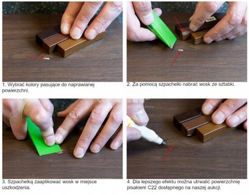 Мягкий воск для ремонта мебели 910 сигнальный белый
