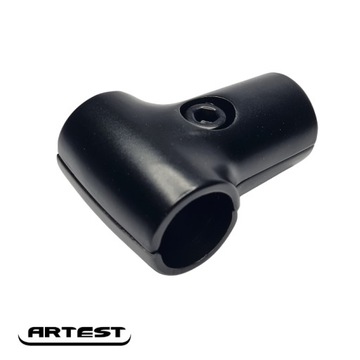 Черный Т-образный соединитель fi25 для трубы гардероба