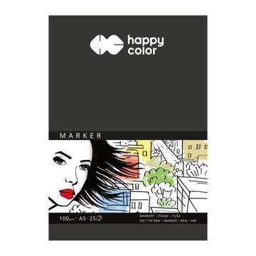 Blok do markerów Happy Color - A5, 100g, 25ark