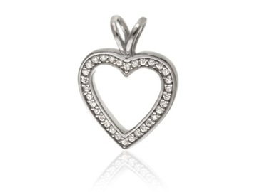 WISIOR SERBRY SERCE SERDUSZKO HEART KONTUR w0444