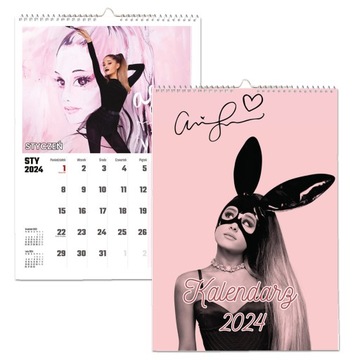 KALENDARZ ŚCIENNY NA ROK 2024 ARIANA GRANDE MUZYKA A3