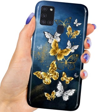 Etui MOTYLKI do Samsung Galaxy A21s + SZKŁO