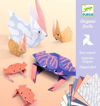 Origami Family zestaw 28 kolorowych arkuszy Djeco