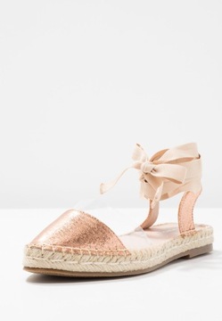 Espadryle damskie wiązane rose gold Glamorous 38