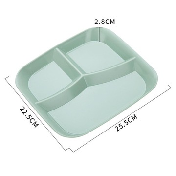 Talerz z przegródką Można myć w zmywarce Naczynie do serwowania żywności Taca szkolna Jasnozielona
