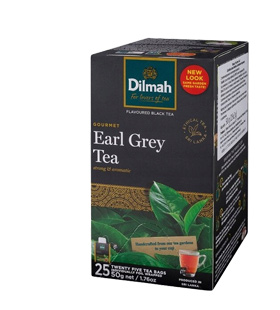 HERBATA CZARNA DILMAH EARL GREY 25 kopert z zawieszką