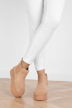 БЕЖЕВЫЕ СНЕЖНЫЕ БОТИНКИ С УТЕПЛЕНИЕМ ХАКИ БОТИНКИ НА ПЛАТФОРМЕ 41