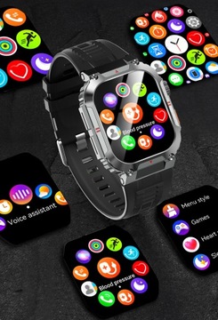 SMARTWATCH ZEGAREK MENU PL ROZMOWY WODOODPORNY IP68 TĘTNO CIŚNIENIE TLEN HD
