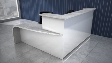 Nowoczesna Lada recepcyjna R44 250x150cm LED