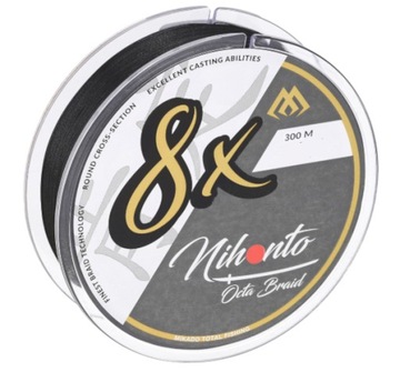 Plecionka nihonto octa braid czarna 0,23mm/300m