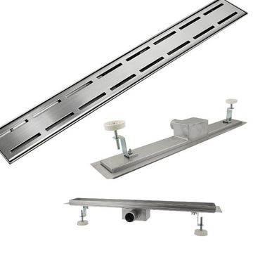 Odpływ liniowy podłogowy inox 120cm z syfonem korytko do prysznica