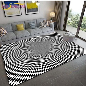 dywan 3D Vortex Illusion Square antypoślizgowy dla