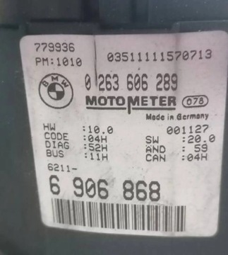 BMW 3 E46 98-05R 2.2B - PŘÍSTROJOVÁ DESKA BUDÍKY 6906868