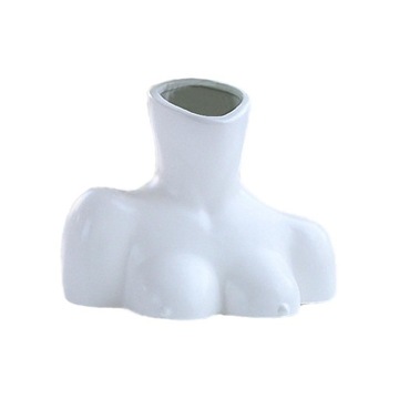 Modny ceramiczny wazon z kobiecym popiersiem,