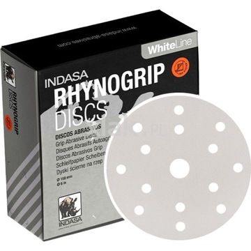 RHYNOGRIP WHITE LINE KRĄŻEK ŚCIERNY RZEP 125mm P80