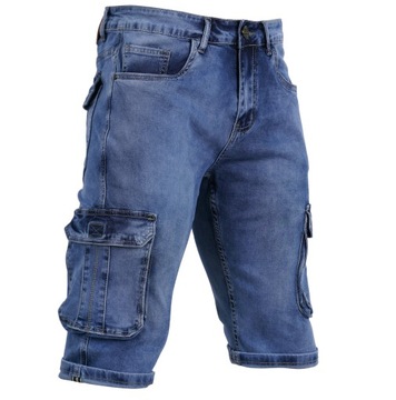 SPODENKI MĘSKIE JEANS BOJÓWKI DŻINSOWE W40 102-110