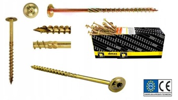 WKRĘTY CIESIELSKIE DO DREWNA 5X60 TORX ŁEB TALERZOWY PODKŁADKOWY DMX 200szt