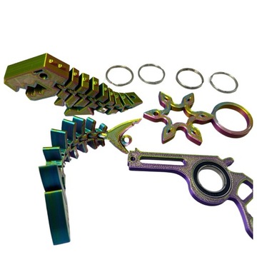 МЕГА НАБОР KEYSPINNER KEYRAMBIT TIKTOK SHARK DINO GUN STAR SAMURAI