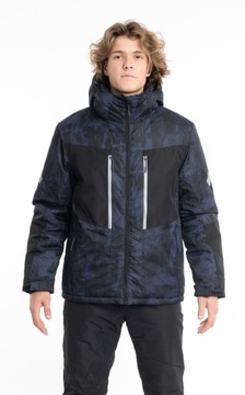 Męska zimowa kurtka snowboardowa, ciepła, funkcjonalna, B1347 NAVY M