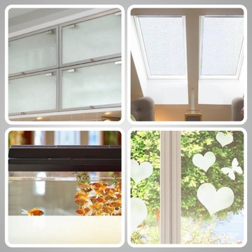 FOLIA MATOWA NA SZYBĘ MLECZNA SZRONIONA 100X105CM MROŻONA NA OKNO BALKON