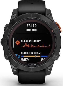 Умные часы GARMIN Fenix ​​7 Pro Solar Slate Grey, черный ремешок