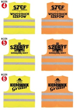 KAMIZELKA ODBLASKOWA DO SAMOCHODU SUPER WZORY