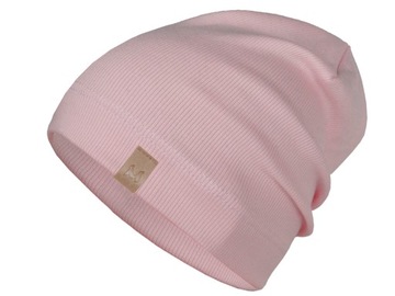 Czapka bawełniana JESIEŃ WIOSNA PRĄŻEK r 52-54
