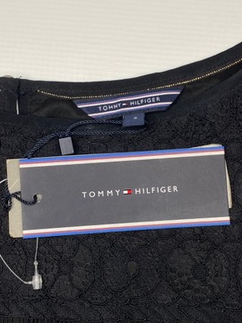 bluzka damska tommy hilfiger czarna krótki rękaw S