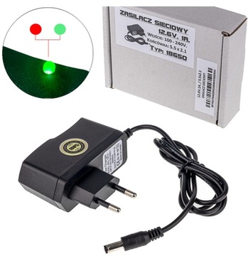 ŁADOWARKA SIECIOWA ZASILACZ 12.6V 1A (5.5x2.1)