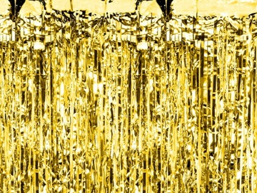 KURTYNA ZŁOTY DESZCZ 100X200CM ŚCIANKA DO ZDJĘĆ