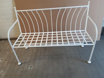 Sofa OGRODOWA PROSTA BIAŁA 140 X 45 X 102