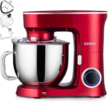 ROBOT KUCHENNY PLANETARNY MIKSER KERCH BAKER RED 7L 3000W AKCESORIA