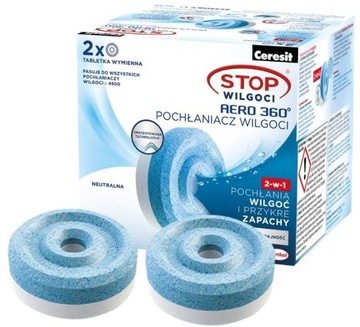 CERESIT STOP WILLGOCI TABLETKI DO POCHŁANIACZA 2x450G AERO360° WKŁADY