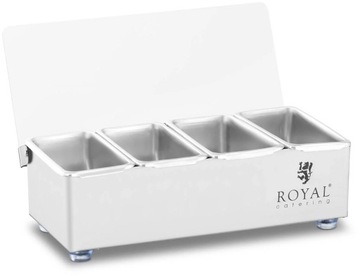 Бармен-органайзер-контейнер для аксессуаров для напитков с крышкой, 4 x 0,4 л