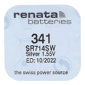 1 x Bateria Srebrowa RENATA SR341 SR714SW