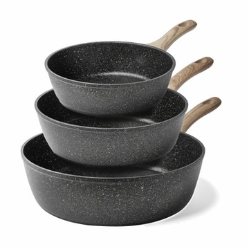 НАБОР ДЛЯ ЖАРКИ 3x ГЛУБОКАЯ СКОВОРОДА индукционная Konighoffer 20/24/28