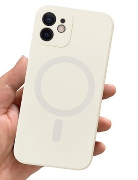 BIAŁE ETUI SILIKONOWE DO IPHONE 11 MAGSAFE OCHRONA