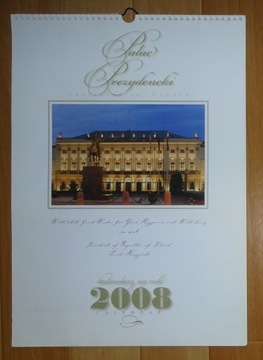 KALENDARZ - PAŁAC PREZYDENCKI - WARSZAWA - 2008