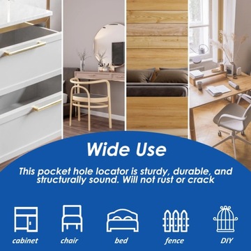 Набор сверл для поиска отверстий Набор приспособлений для карманных отверстий Направляющая для сверления под углом 15 градусов
