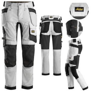 Snickers spodnie Stretch Allround 6241 50 biały